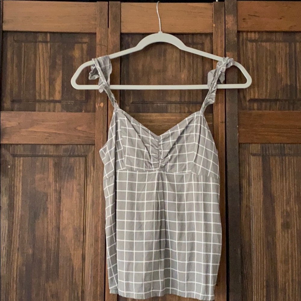 Abercrombie & Fitch Checker Babydoll Tank Top